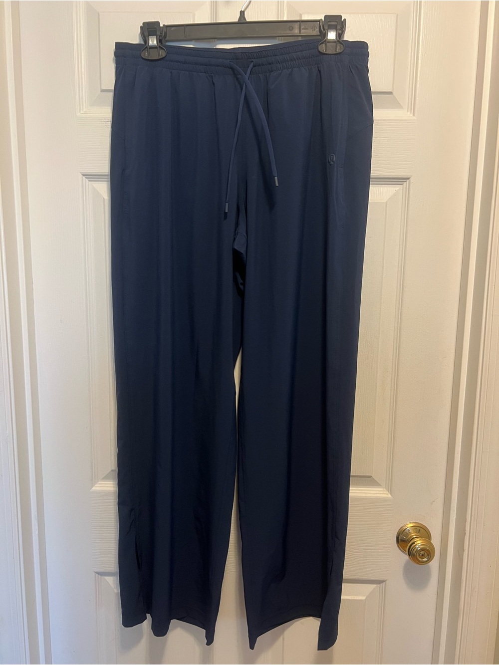 Womens Lululemon Navy Blue Drawstring Wide Leg Pants
